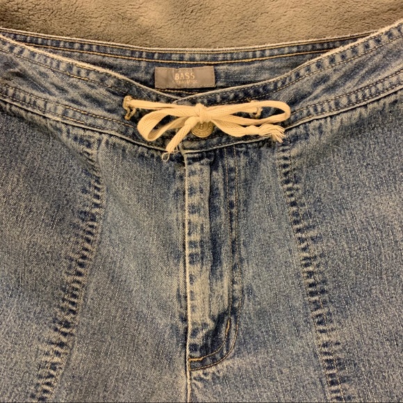 Vintage 90s 2000s high rise tie denim mom shorts - Picture 2 of 9